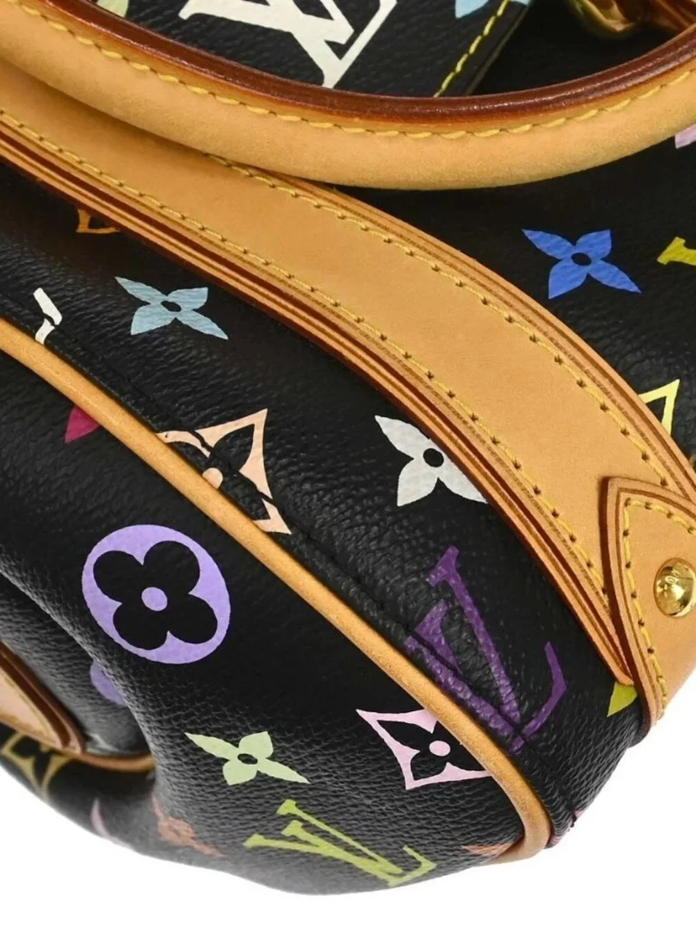 Louis Vuitton Black Monogram Multicolor Priscilla Handbag M40097